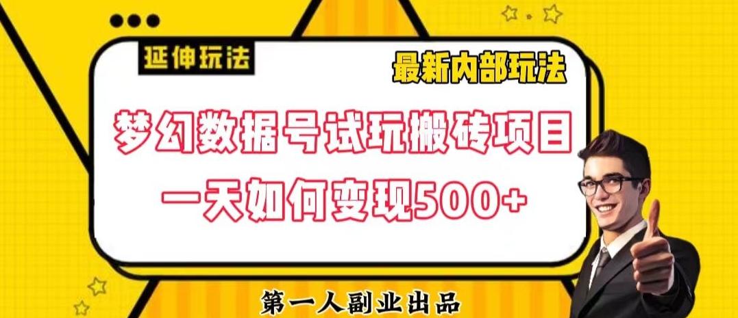 数据号回归玩法游戏试玩搬砖项目再创日入500+【揭秘】-89网创