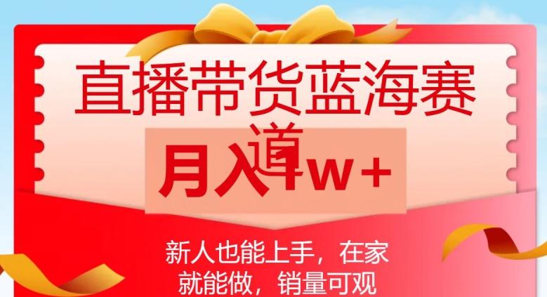 直播带货蓝海赛道，新人也能上手，在家就能做，销量可观，月入1w【揭秘】-89网创