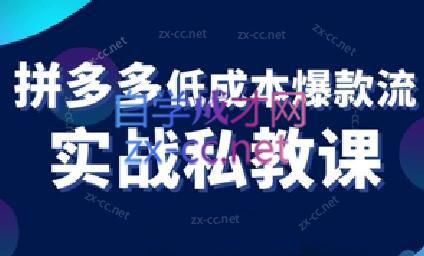 卡卡老师·拼多多低成本爆款流实战私教课-89网创
